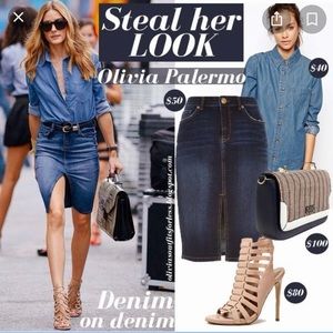 BLACK ORCHID denim skirt